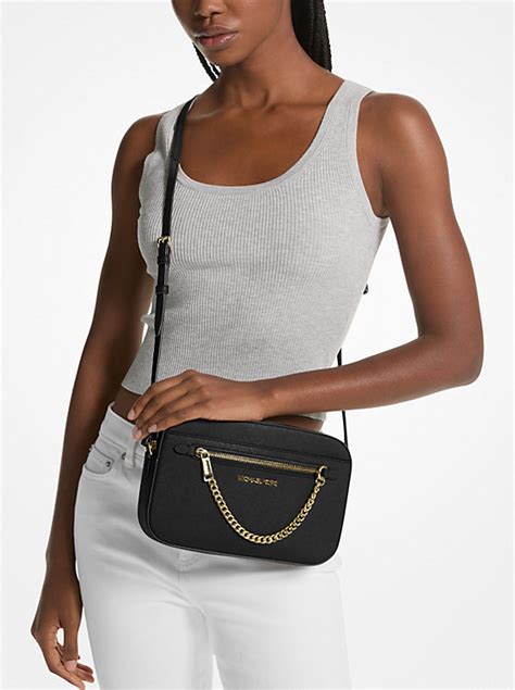 michael kors saffiano leather emmy crossbody|Michael Kors jet set handbag.